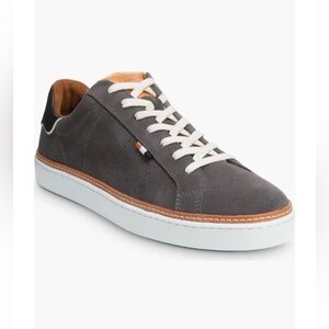 NWOT ALLEN EDMONDS ALPHA SUEDE LACE-UP SNEAKER DARK GREY
